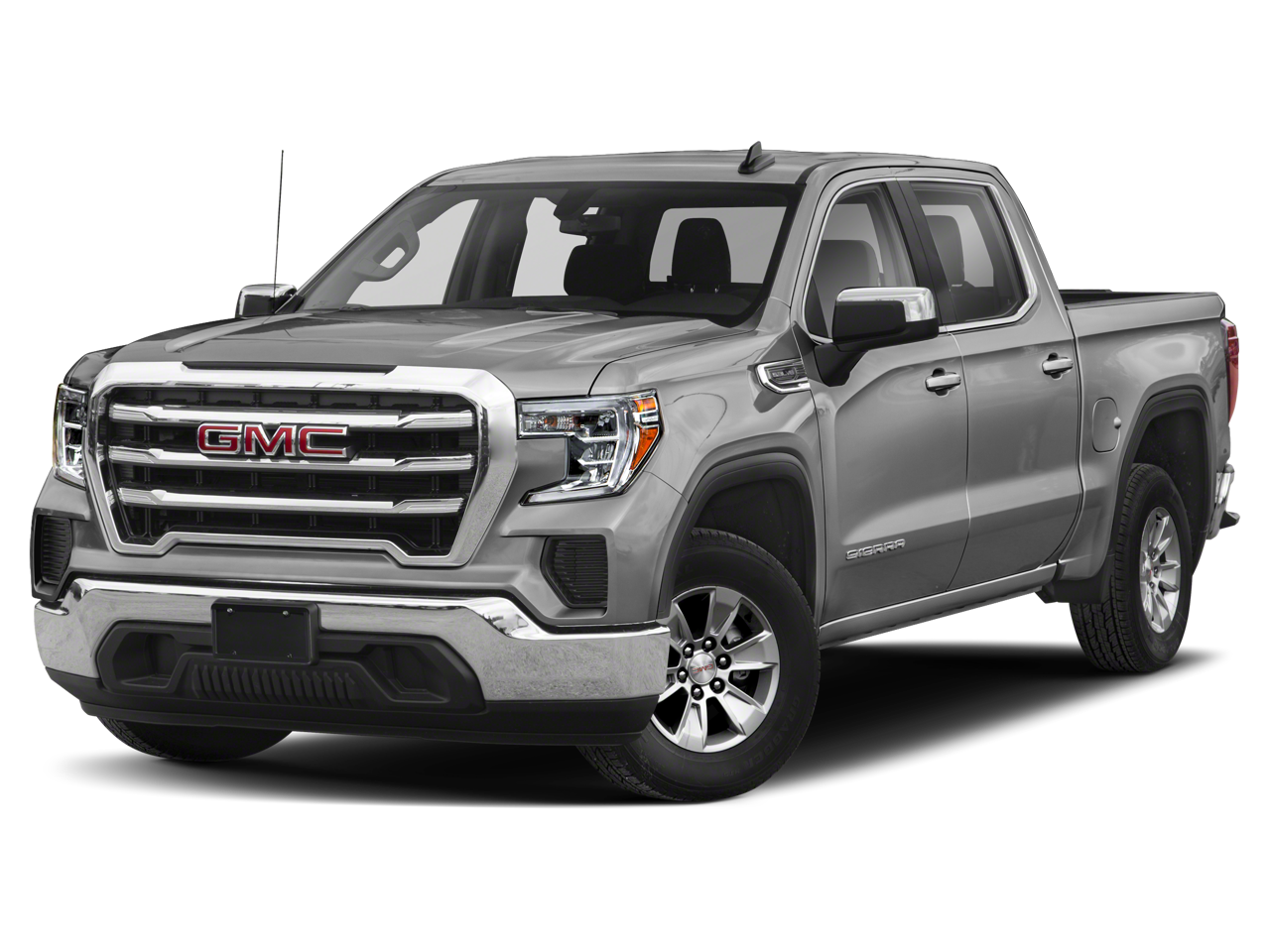 2021 GMC Sierra 1500 4WD Crew Cab Short Box in Summit White — front three-quarter view