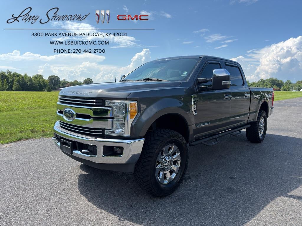 2017 Ford F-250 LARIAT in Gray — front three-quarter view