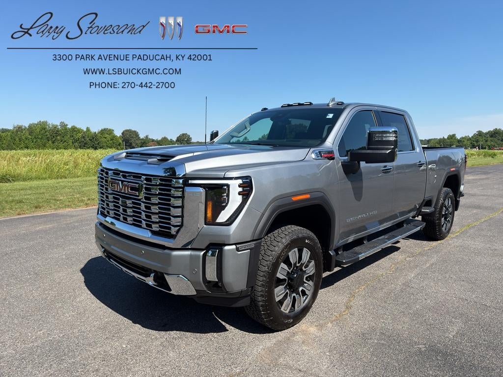 2026 GMC Sierra 2500 HD Denali in Sterling Metallic — front three-quarter view