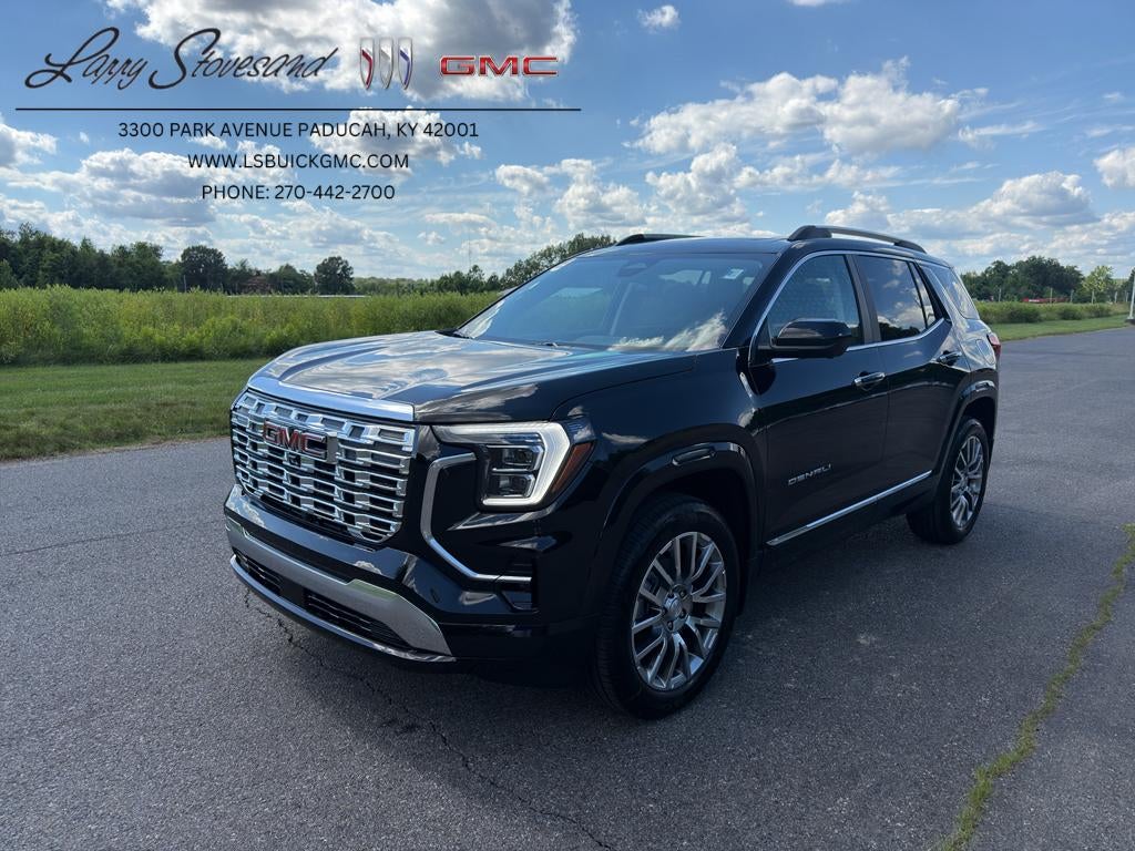 2026 GMC Terrain Denali in Ebony Twilight Metallic — front three-quarter view