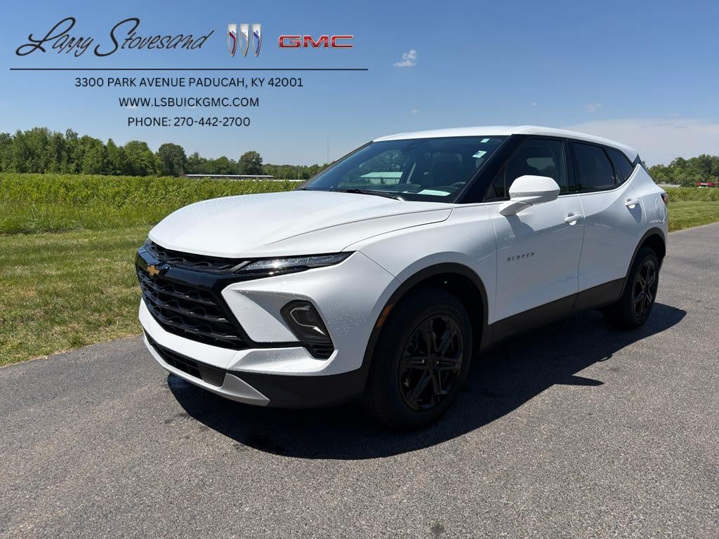 2024 Chevrolet Blazer 2LT in Summit White — front three-quarter view