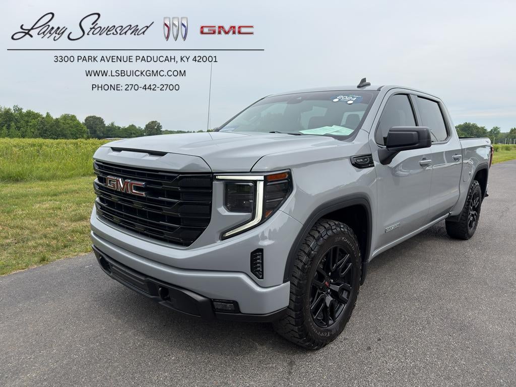 2024 GMC Sierra 1500 Elevation in Thunderstorm Gray — front three-quarter view
