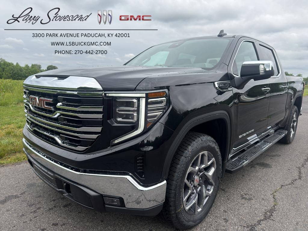 2026 GMC Sierra 1500 SLT in Onyx Black — front three-quarter view