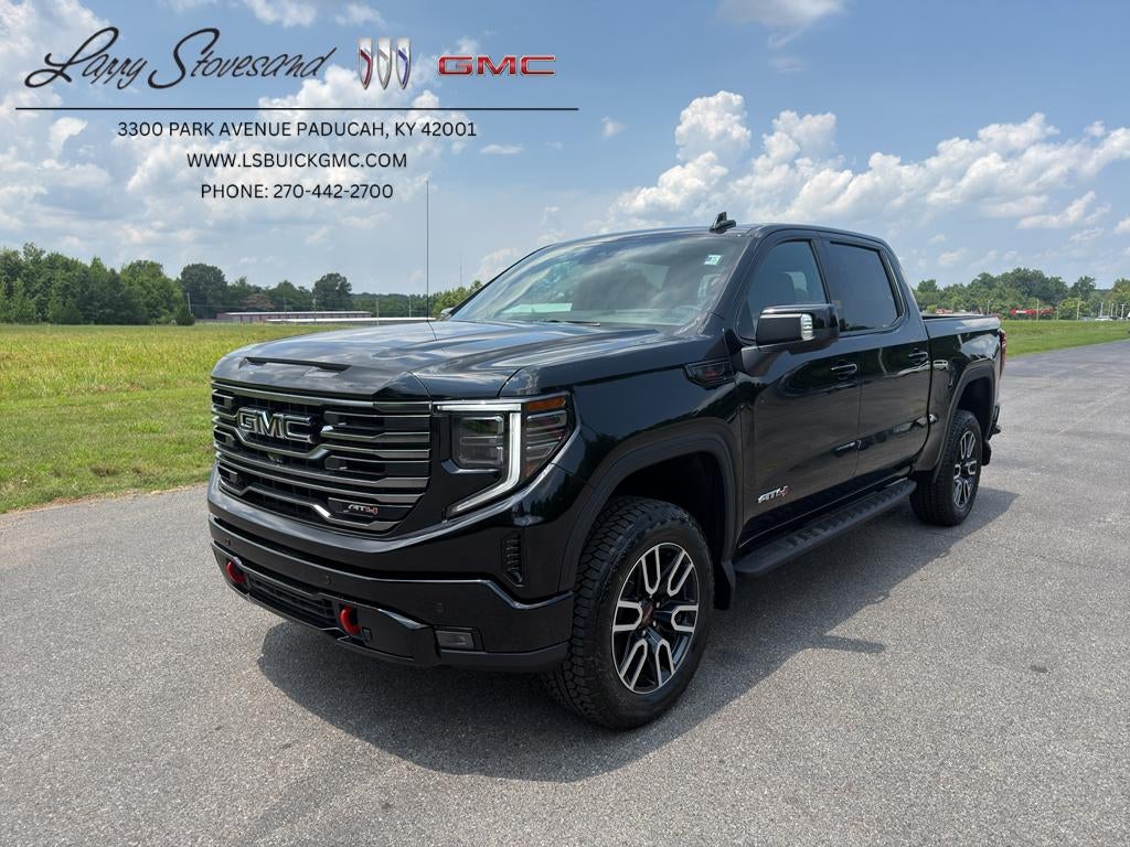 2026 GMC Sierra 1500 AT4 in Onyx Black — front three-quarter view