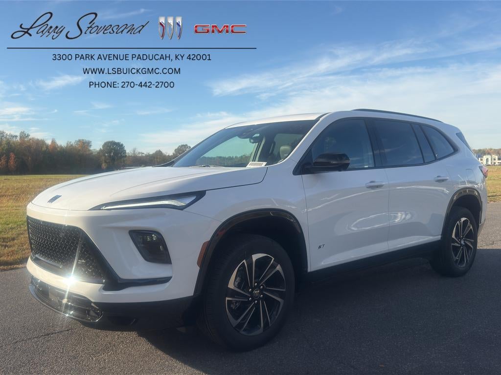 2026 Buick Enclave Sport Touring in Summit White — front three-quarter view