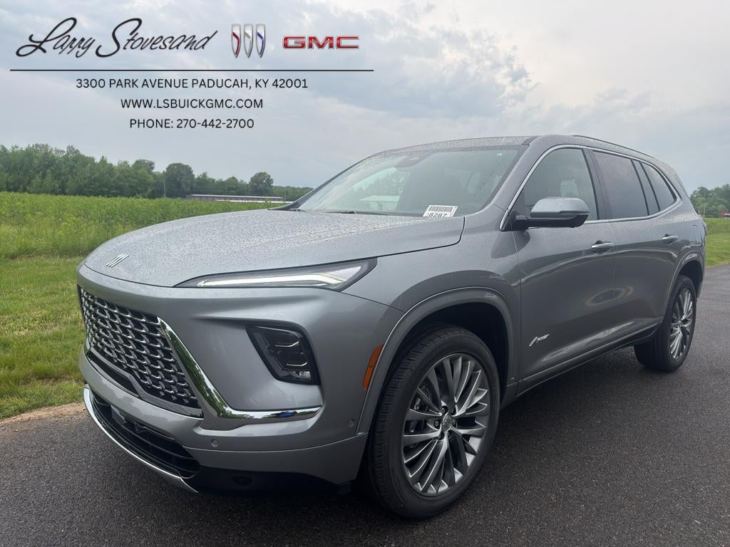 2026 Buick Enclave Avenir in Moonstone Gray Metallic — front three-quarter view