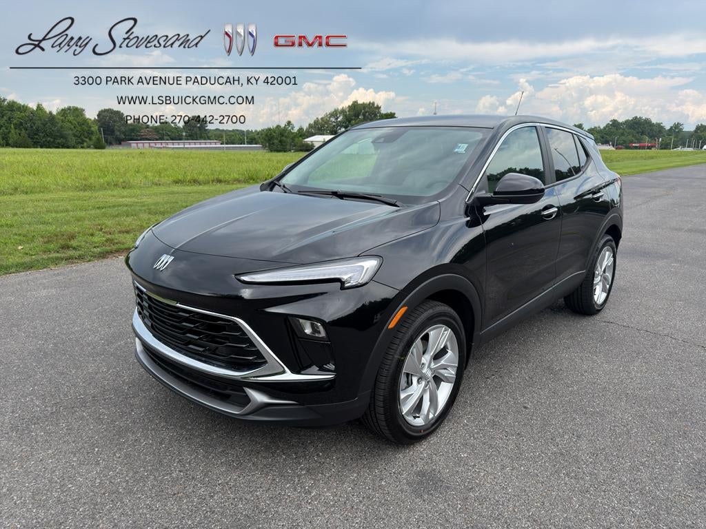 2026 Buick Encore GX Preferred in Ebony Twilight Metallic — front three-quarter view