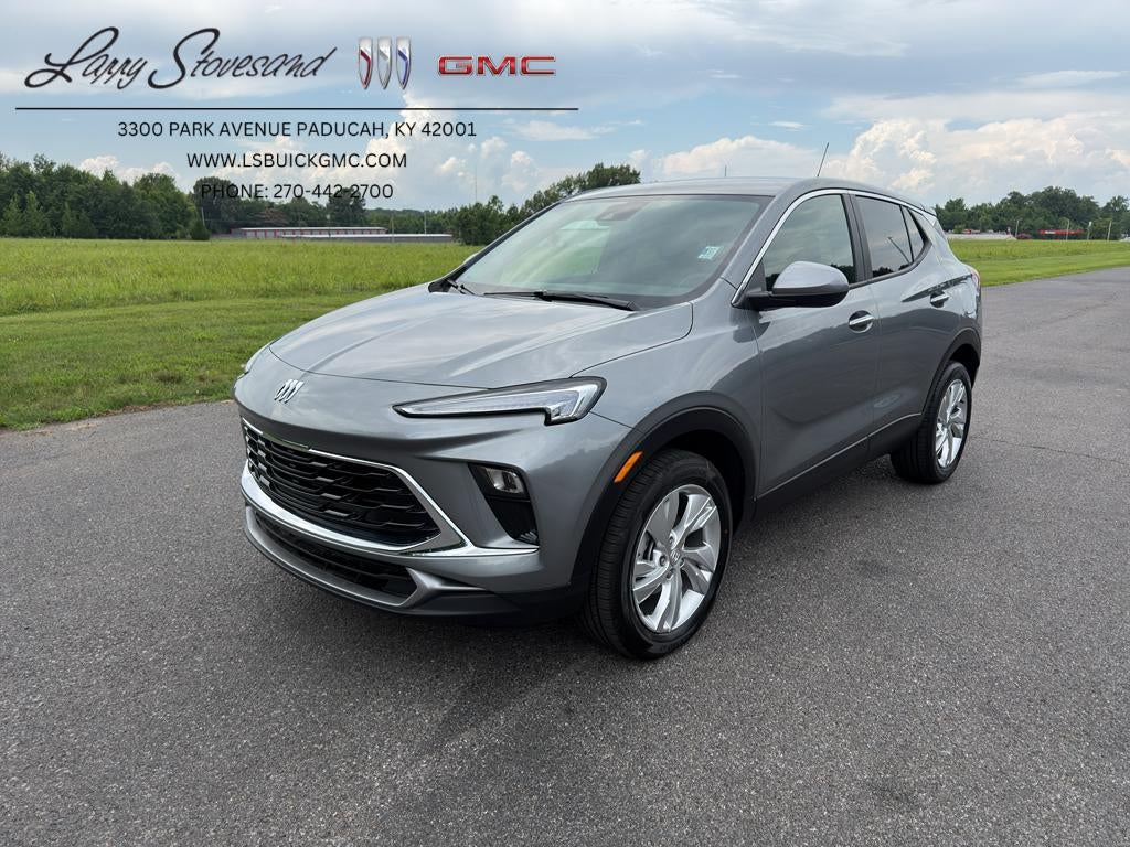 2026 Buick Encore GX Preferred in Moonstone Gray Metallic — front three-quarter view